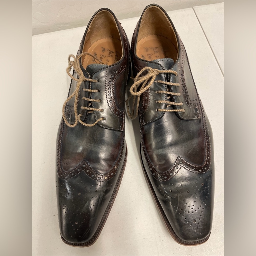 Calzoleria‎ Harris for Barneys New York Made in Italy Iridescent Wingtip 10 1/2